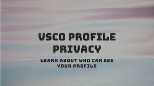 does vsco have profile views
